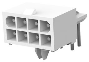 TE CONNECTIVITY - AMP 1-770970-0 Rectangular Power Connector, R/A, 8 Contacts, Mini Universal MATE-N-LOK Series