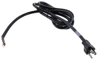 VOLEX 17616 Cable de Alimentación, Blindado, NEMA 5-15P a Extremo Libre, 2 m, 15 A, 125 VAC, Negro