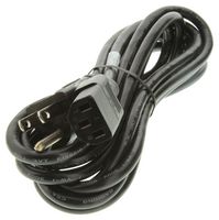 VOLEX 17743 Mains Power Cord, Shielded, NEMA 5-15P to IEC 60320 C13, 3 m, 10 A, 125 VAC, Black