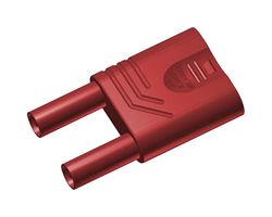 HIRSCHMANN TEST AND MEASUREMENT 932200101 Banana Test Connector, Plug, Cable Mount, 32 A, 1 kV, Nickel Plated Contacts, Red