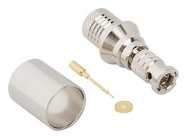 AMPHENOL RF 034-1132-12G RF / Coaxial Connector, HD BNC Coaxial, Straight Plug, Crimp, 75 ohm, Belden 4731P, 4731R