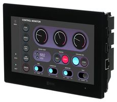 IDEC FT2J-7U22KAF-B PLC & HMI, Trans Sink O/P, 7", TFT LCD Color, 800 x 400 Pixels, 20.4 to 28.8 VDC, 6.06" x 3.38"