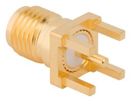 AMPHENOL RF 901-30004 RF / Coaxial Connector, PFAS-free, SMA Coaxial, Straight Jack, Through Hole, 50 ohm