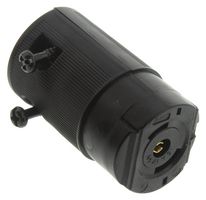 HUBBELL WIRING DEVICES HBL7593V Power Entry Connector, Power Entry, 15 A, Black, Nylon (Polyamide) Body, 125 V