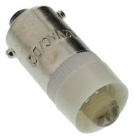 VCC / VISUAL COMMUNICATIONS COMPANY VC1860225W3 LED Replacement Lamp, BA9s, White, T-1 3/4 (5mm), 7 cd
