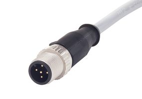 HARTING 21348400585100 Sensor Cable, A Coding, M12 Plug, Free End, 5 Positions, 10 m, 32.808 ft