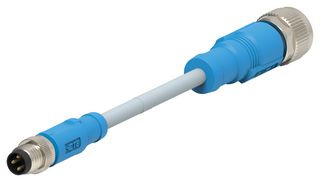 TE CONNECTIVITY T4052127003-001 Sensor Cable, M8 Plug, M12 Receptacle, 3 Positions, 500 mm, 19.7 ", T405 Series