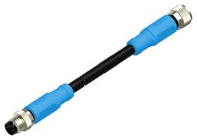 TE CONNECTIVITY T4062113003-005 Sensor Cable, M8 Plug, M8 Receptacle, 3 Positions, 5 m, 16.4 ft, T406 Series