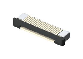 SAMTEC ZF5S-10-01-T-WT-TR FFC / FPC Board Connector, 0.5 mm, 10 Contacts, ZF5S Series, Solder, Bottom, 1 Row