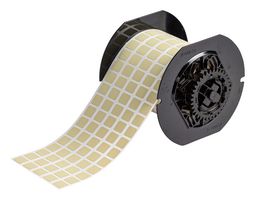 BRADY B33-12-724 Label, Thermal Transfer Printable, 11.1 mm, 12.7 mm, Polyimide, Amber