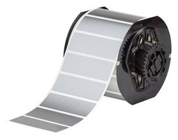 BRADY B33-18-413 Label, Thermal Transfer Printable, 25.4 mm, 76.2 mm, Polyester, Silver