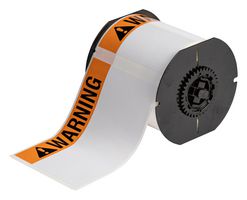 BRADY B33-25-483-ANSIWA Label, Thermal Transfer Printable, 152.4 mm, 101.6 mm, Polyester, Warning