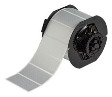 BRADY B33-7-438 Label, Thermal Transfer Printable, 31.75 mm, 69.85 mm, Metallised Polyester, Silver