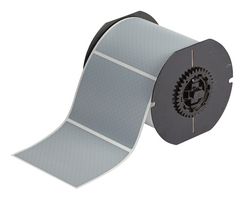 BRADY B33-76-438 Label, Thermal Transfer Printable, 76.2 mm, 101.6 mm, Metallised Polyester, Silver