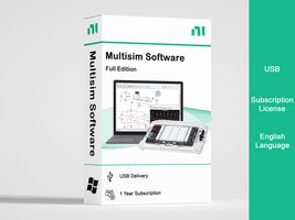 NI (NOW PART OF EMERSON) 788398-35WM Test Software, Multisim, Full Edition, USB, English, Windows, 1 Year Subscription