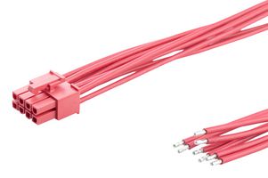 MOLEX 226245-1082 Cable Assembly, Mini-Fit Versa Receptacle to Free End, 8 Positions, 4.2 mm, 2 Row, 150 mm, 5.9 "