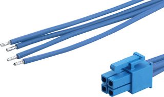 MOLEX 226245-2042 Cable Assembly, Mini-Fit Versa Receptacle to Free End, 4 Positions, 4.2 mm, 2 Row, 150 mm, 5.9 "