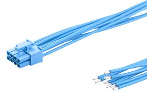 MOLEX 226245-2082 Cable Assembly, Mini-Fit Versa Receptacle to Free End, 8 Positions, 4.2 mm, 2 Row, 150 mm, 5.9 "