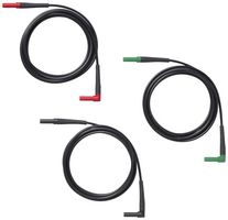 FLUKE TL324-RGB Test Lead Set, w/Indicator & Straight to Angle Connectors, Banana Plug, Shrouded