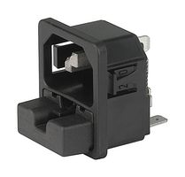 SCHURTER 6220.5130 Un-Filtered IEC Power Entry Module, IEC C14, General Purpose, 10 A, 250 VAC, 2-Pole Fuse Holder
