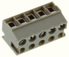WIELAND ELECTRIC 25.602.2553.0 Pluggable Terminal Block, 5 mm, 5 Positions, 22 AWG, 12 AWG, 4 mm², Screw