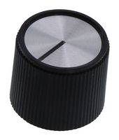 EHC (ELECTRONIC HARDWARE) EH71-1C2S Knob, Round Shaft, 6.35 mm, ABS (Acrylonitrile Butadiene Styrene), Round with Indicator Line