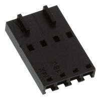 MOLEX 50-57-9204 Connector Housing, Black, SL 70066 Series, Receptacle, 4 Positions, 2.54 mm