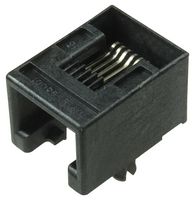 MOLEX 95501-2661 Modular Connector, Modular Jack, 1 x 1 (Port), 6P6C, Cat3, Through Hole Mount