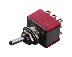 MULTICOMP PRO 1M33T1B5M1QE Toggle Switch, On-Off-On, 3PDT, Non Illuminated, 1M33 Series, Panel Mount, 5 A