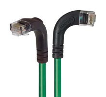 L-COM TRD695RA10GR-7 Ethernet Cable, Cat6, 90° RJ45 Plug to 90° RJ45 Plug, UTP (Unshielded Twisted Pair), Green, 2.1 m