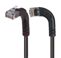 L-COM TRD695RA13BLK-20 Ethernet Cable, Cat6, 90° RJ45 Plug to 90° RJ45 Plug, UTP (Unshielded Twisted Pair), Black, 6.1 m