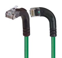 L-COM TRD695RA13GR-7 Ethernet Cable, Cat6, 90° RJ45 Plug to 90° RJ45 Plug, UTP (Unshielded Twisted Pair), Green, 2.1 m