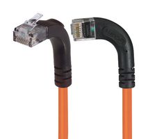 L-COM TRD695RA13OR-10 Ethernet Cable, Cat6, 90° RJ45 Plug to 90° RJ45 Plug, UTP (Unshielded Twisted Pair), Orange