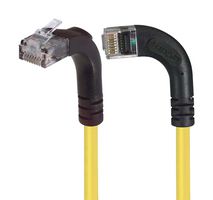 L-COM TRD695RA13Y-20 Ethernet Cable, Cat6, 90° RJ45 Plug to 90° RJ45 Plug, UTP (Unshielded Twisted Pair), Yellow
