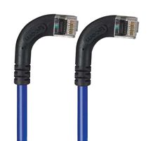L-COM TRD695RA14BL-3 Ethernet Cable, Cat6, 90° RJ45 Plug to 90° RJ45 Plug, UTP (Unshielded Twisted Pair), Blue