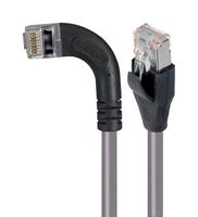 L-COM TRD815SRA6GRY-30 Cable Ethernet, Cat 5e, RJ45 90° Macho a RJ45 Macho, FTP (par trenzado laminado), Gris, 9.1 m