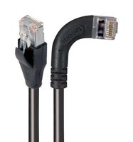 L-COM TRD815SRA7BLK-2 Cable Ethernet, Cat 5e, RJ45 90° Macho a RJ45 Macho, FTP (par trenzado laminado), Negro, 609.6 mm