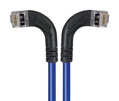 L-COM TRD815SRA8BL-25 Ethernet Cable, Cat5e, 90° RJ45 Plug to 90° RJ45 Plug, FTP (Foiled Twisted Pair), Blue, 7.6 m