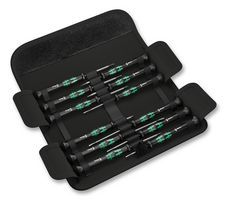 WERA KRAFTFORM MICRO-SET/12 SB 1 Screwdriver Set, Micro, Pouch, 12 Pieces