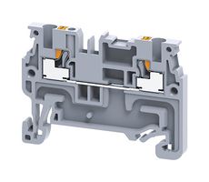 ALTECH CP1.5 DIN Rail Mount Terminal Block, Feed-Through, 2 Positions, 24 AWG, 14 AWG, 1.5 mm², Push In, 15 A