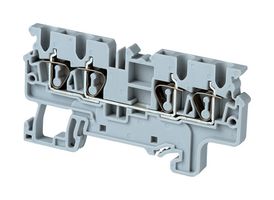 ALTECH CX2.5/4 DIN Rail Mount Terminal Block, 4 Positions, 24 AWG, 12 AWG, 2.5 mm², Clamp, 24 A