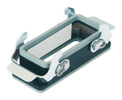 HARTING 09370160301 Heavy Duty Connector, Base, Bulkhead Mount, Aluminum Body, 2 Lever, 16B