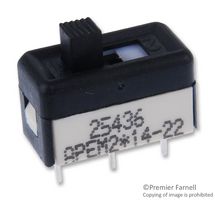 APEM 25436NAH Slide Switch, SPDT, On-On, Through Hole, 25000N Series, 4 A, 250 V