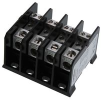MARATHON SPECIAL PRODUCTS 1414400 Panel Mount Barrier Terminal Block, 115 A, 600 V, 4 Pole, 1, Screw, 2 AWG
