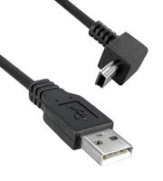 QUALTEK ELECTRONICS 3021072-03 USB Cable, USB Type A Plug, Mini USB Type B Plug, 914 mm, 36 ", USB 2.0, Black