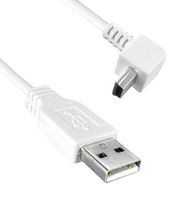 QUALTEK ELECTRONICS 3021083-10 USB Cable, USB Type A Plug, Mini USB Type B Plug, 3.05 m, 10 ft, USB 2.0, White