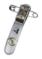 MENDA 34433 ESD Strap Clip, Safety Pin, 3/8” Snap Diameter, 2-7/8’’ Clip Length