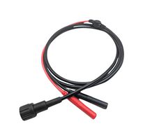 MUELLER ELECTRIC AI-21.010-1.2M BNC Breakout, BNC Plug, 4mm Stackable Banana Plug, Shrouded x2, 3.94 ft, 1.2 m, Black, Red, 3 A
