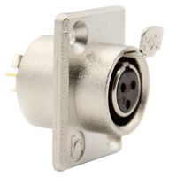 IO AUDIO TECHNOLOGIES IO-TXLR3-F-JLX XLR Connector, 3 Contacts, Receptacle, Panel Mount, Gold Plated Contacts, Zinc Alloy Body