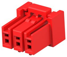 ERNI - TE CONNECTIVITY 3-2420266-3 Heavy Duty Connector Base, Red, Cable Mount